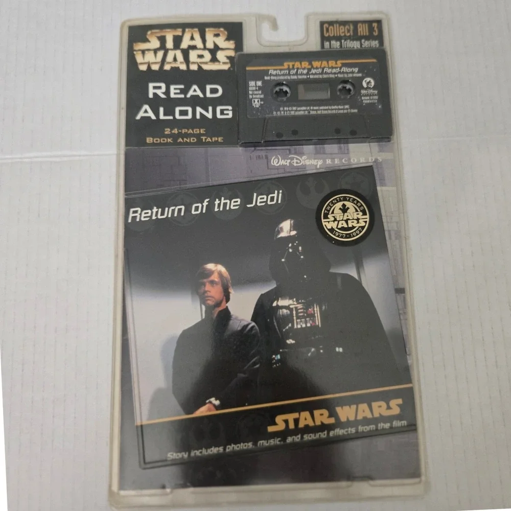 Vintage 1997 Star Wars Return of the Jedi Read Along Book Tape Sealed Disney USA